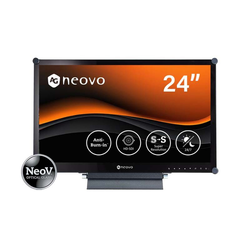 AG Neovo HX-2402 24 Zoll Klasse Full HD LCD-Monitor - 16:9 Format - Schwarz - Robust - 60,5 cm (23,8 Zoll) Viewable - Vert