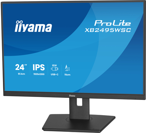 iiyama ProLite XB2495WSC-B1 24 Zoll Klasse WUXGA LED-Monitor - 16:10 Format - Mattschwarz - 61,2 cm (24,1 Zoll) Viewable -