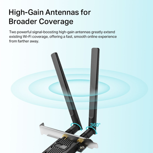 TP-Link Archer TX20E Dualband Wi-Fi/Bluetooth-Kombi-Adapter für Desktop Computer, Server - IEEE 802.11ax - PCI Express - 2