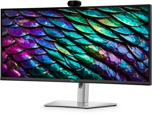 Dell Pro P P3426WEB 34" Class Webcam UW-QHD Curved Screen LED Monitor - 21:9 - Black - TAA Compliant - 86.6 cm (34.1") Vie