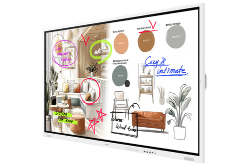 Samsung Flip Pro Digital Flipboard, WM75F-X, 75" UHD, Front (USB-C PD 65W, USB SoC, USB Hub) Rear (HDMI In/Out, Touch out,