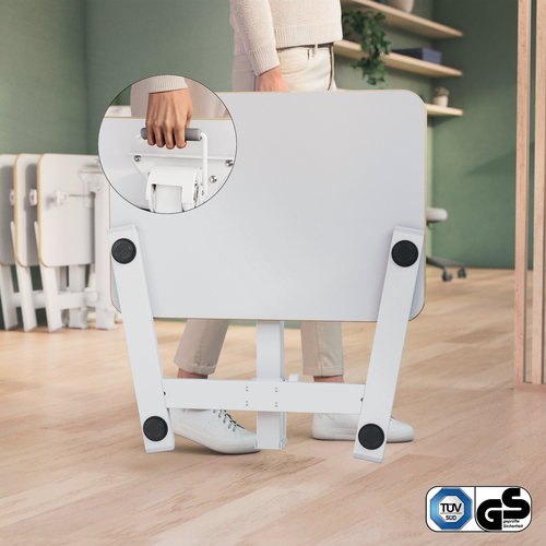 Leitz Ergo Small Foldable Sit Standing Desk. Product colour: White, Maximum weight capacity: 20 kg, Height adjustment rang