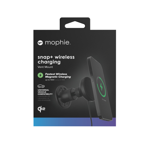 mophie snap+ Induction Charger - For Smartphone, Qi2-enabled Device, Qi-enabled Device, iPhone - Input connectors: USB - F