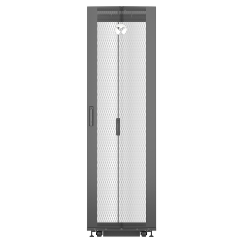 Vertiv VR RACK 42 HE Breite 600 mm Tiefe 1200 mm. Typ: Freistehendes Gestell, Rack-Kapazität: 42U, Höchstgewichtskapazität