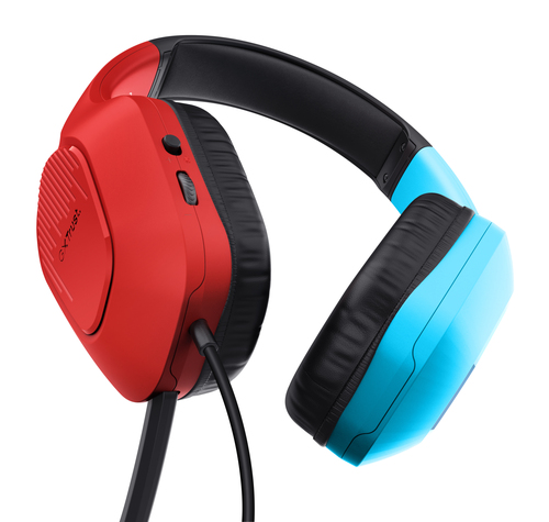 Trust Gaming Zirox 416S Kabel Kopfbügel, Über das Ohr Stereo Gaming Headset - Mehrfärbig, Blau, Rot, Schwarz, Türkis - Bin