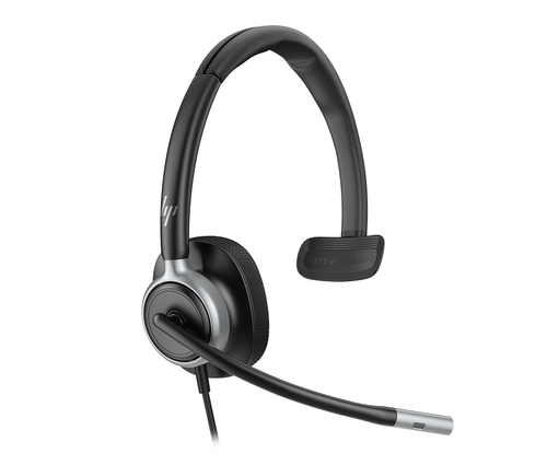 Poly Mission 600 615 Com fios Headset, Na orelha Mono Fone de ouvido - Preto - Microsoft Teams Certification - Monaural - 