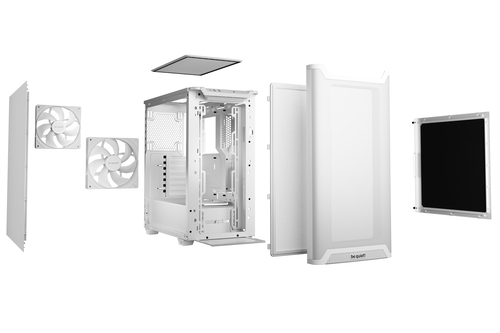 be quiet! Pure Base 501 Pure Base 501 Airflow White Computergehäuse - ATX, Micro ATX, Mini ATX Motherboard Supported - Mid