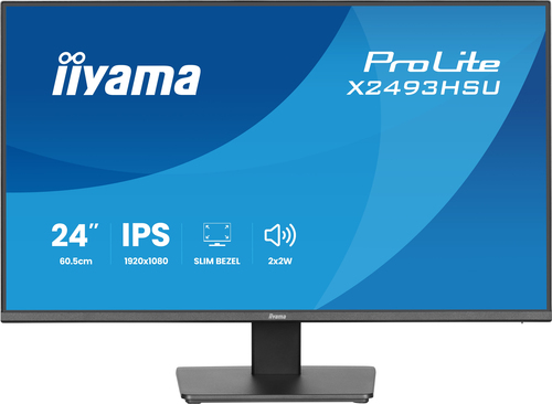 Moniteur LED iiyama ProLite X2493HSU-B1 24" Classe Full HD - 16:9 - Noir mat - 60,5 cm (23,8") Viewable - Technologie IPS 