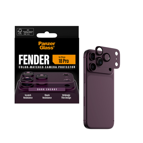 PANZERGLASS CAMERA PROTECTOR FENDER IP 18 PRO DARK CHERRY