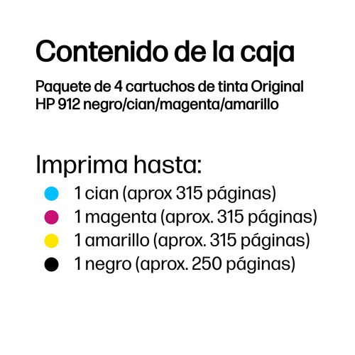 HP 912 CMYK ORIGINAL INK