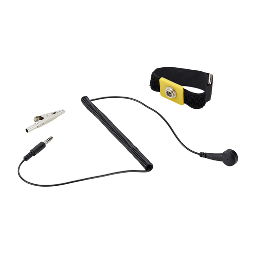 StarTech.com ESD-WRIST-STRAP. Produktfarbe: Schwarz, Einführungsresistanz: 1 MΩ, Stecker: 1 x Banana, 1 x Alligator, 1 x S