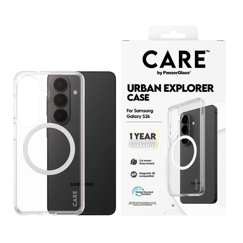 PANZERGLASS CARE CASE URBAN QI SAMSUNG GALAXY S26 TRP/WHITE