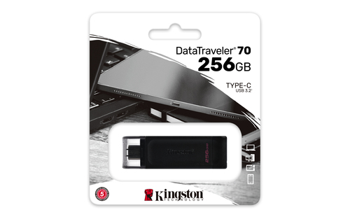 Kingston DataTraveler 70 DT70 256 GB USB 3.2 (Gen 1) Typ C Flash-Laufwerk