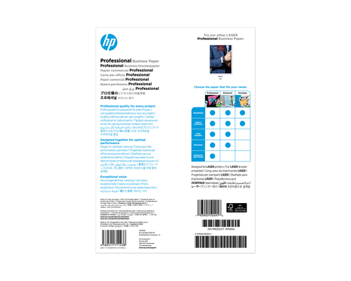 HP Professional Laser Copy & Multipurpose Paper - White - A4 - 210 mm x 297 mm - 200 g/m² Grammage - Glossy - 150 Sheet