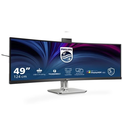Philips 49B2U6903CH/00. Display diagonal: 124.5 cm (49"), Display resolution: 5120 x 1440 pixels, HD type: Dual QHD, Displ