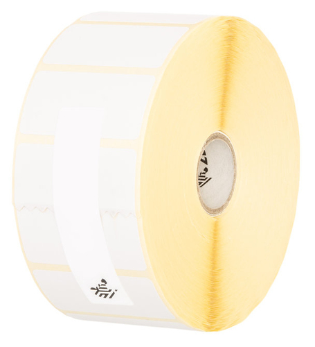Zebra Z-Select Multipurpose Label - 102 mm Width x 102 mm Length - Permanent Adhesive - Square - Thermal Transfer - White 