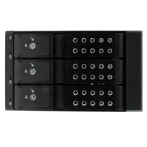 StarTech.com Drive Enclosure for 5.25" Serial Attached SCSI (SAS), SATA/600 - Serial ATA/600 Host Interface Internal - Bla