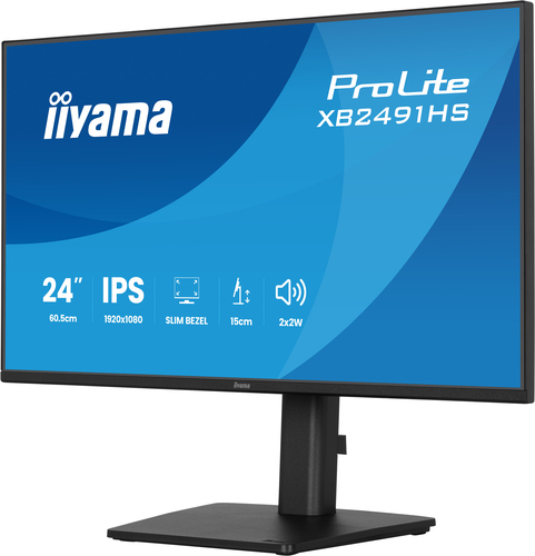 iiyama ProLite XB2491HS-B1 24 Zoll Klasse Full HD LED-Monitor - 16:9 Format - Mattschwarz - 60,5 cm (23,8 Zoll) Viewable -