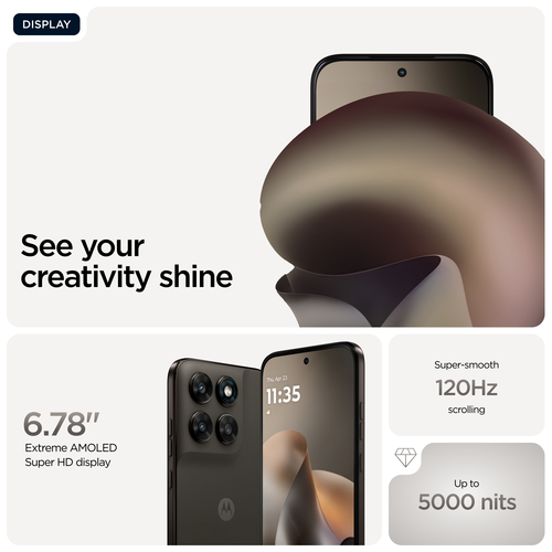 Motorola Mobility moto g77 256 GB Smartphone - 17,2 cm (6,8 Zoll) 1.5K 1272 x 2772 - Octa-Core (Cortex A76Dual-Core 2,50 G