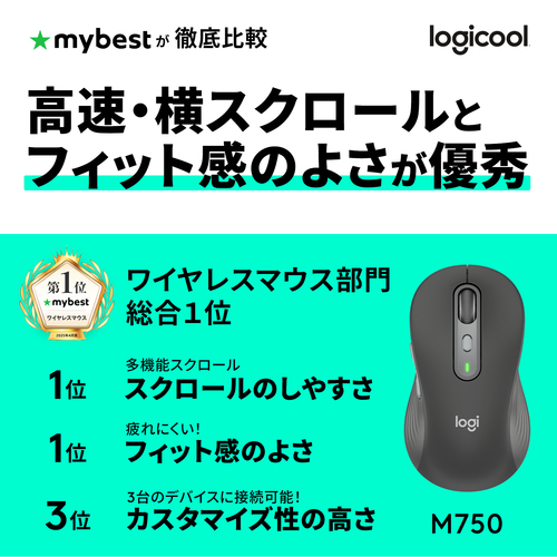 SIGNATURE PLUS M750 L WRLS MOUSE-GRAPHITE-EMEA28I-935