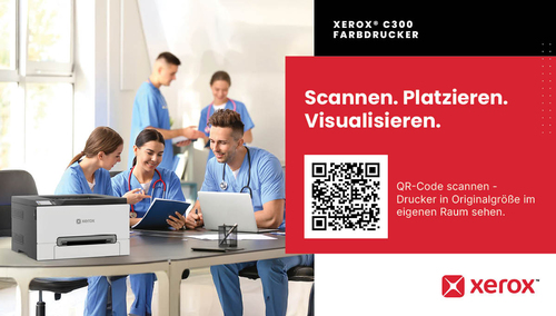 Xerox C300. Drucktechnologie: Laser, Farbe. Zahl der Druckpatronen: 2, Maximale monatliche Auslastung: 75000 Seiten pro Mo