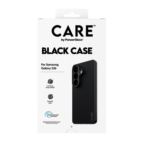 CARE Case for Samsung Smartphone - Black - Thermoplastic Polyurethane (TPU)