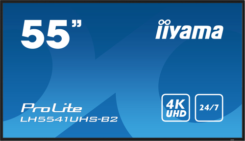 iiyama ProLite LH5541UHS-B2 1386,84 mm 4K UHD LCD Digital-Signage-Display - 24 Stunden/7 Tage Betrieb - IPS-Technologie (I
