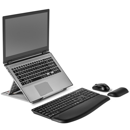 Kensington SmartFit Height Adjustable Notebook Stand - Up to 17"" (43.18 cm) Screen Support - Grey - For Notebook, Home - 
