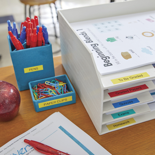 Mehrzwecketikett Dymo 45018 - 12 mm Breite - Rechteck - Thermotransfer - Glänzend - Gelb, Schwarz - Plastik