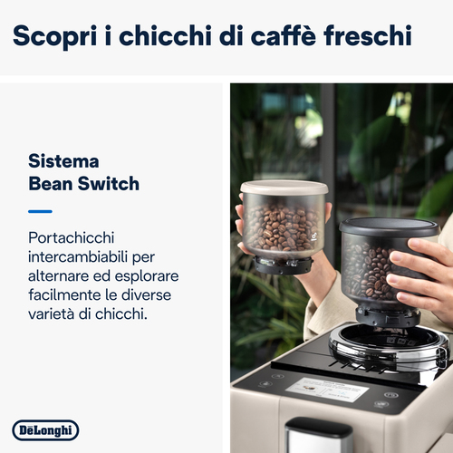De?Longhi Rivelia - Macchina Automatica per Caffè in Chicchi, 16 bevande one-touch, Display touch Beige (EXAM440.55.BG). T
