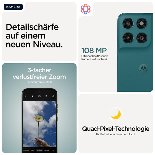 Motorola Mobility moto g77 256 GB Smartphone - 17,2 cm (6,8 Zoll) 1.5K 1272 x 2772 - Octa-Core (Cortex A76Dual-Core 2,50 G