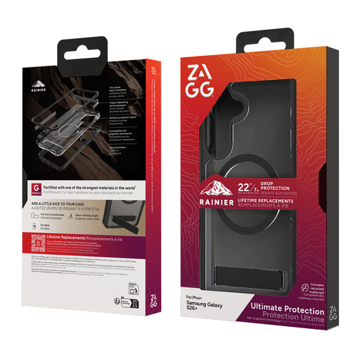 ZAGG Rainier Snap KS For Galaxy S26+. Case type: Cover, Brand compatibility: Samsung, Compatibility: Galaxy S26+, Maximum 