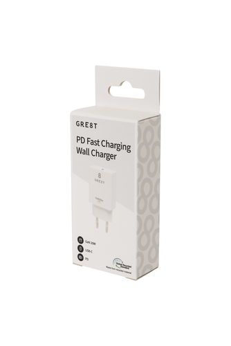 GRE8T GRS PD WALLCHARGER USB-C 20W WHITE B2B