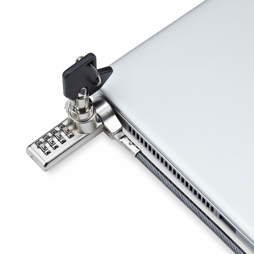 StarTech.com Cable Lock For Notebook, Monitor, Printer - 1.98 m Cable - Resettable - 4-digit - Combination Lock/Keyed Lock