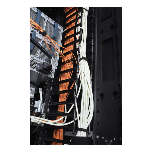 APC AR7588 Cable Organizer - Black - 2 Each Pack - TAA Compliant - Cable Pass-through - 48U Rack Height