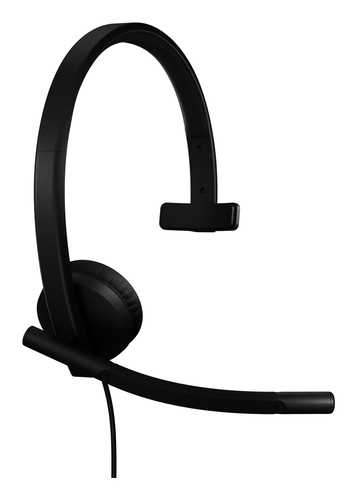 Logitech Kabel Mono Headset - Schwarz - Microsoft-Teams-Zertifizierung - Monaural - Host-Schnittstelle: USB-Typ C