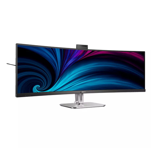 Philips 49B2U5900CH 49 Zoll Klasse Webcam Dual Quad HD (DQHD) Gekrümmter Bildschirm LED-Monitor - 32:9 Format - Schwarz - 