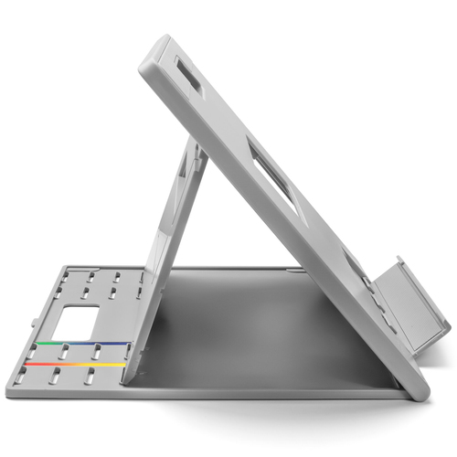 Kensington SmartFit Height Adjustable Notebook Stand - Up to 17"" (43.18 cm) Screen Support - Grey - For Notebook, Home - 