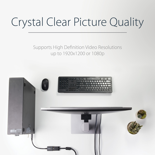 StarTech.com DisplayPort To VGA Adapter - Active - 1080p - DP to VGA Adapter - 1 x 15-pin HD-15 - Female - 1 x 20-pin Disp