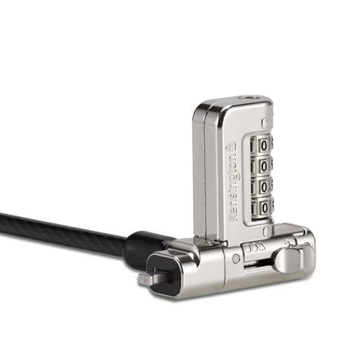 Kensington Universal Kabelschloss Für Notebook - 1,83 m Kabel - Zurücksetzbar - 4 Ziffern - Kombinationsschloss - Karbonst