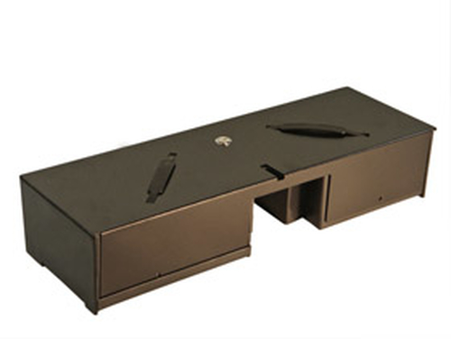 apg Flip-Top MFS437A-BL460 Cash Drawer - 6 Bill - 8 Coin - Printer Driven - Aço inoxidável - Preto - 102 mm Altura x 460 m