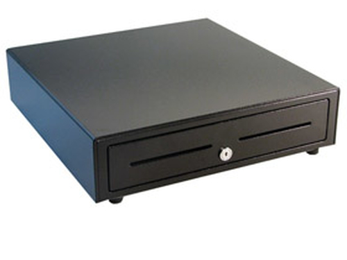 apg Genesis 1616 Cash Drawer - 4 Bill - 8 Coin - 2 Media Slot - Stainless Steel, Plastic - Black - 109.2 mm Height x 411.5
