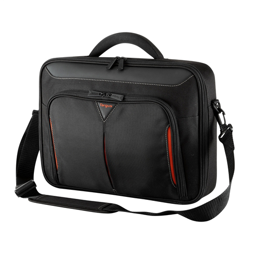 Targus Classic+ CN415EU Tasche für 38,1 cm (15 Zoll) bis 39,6 cm (15,6 Zoll) Notebook - Schwarz, Rot - Poly Body