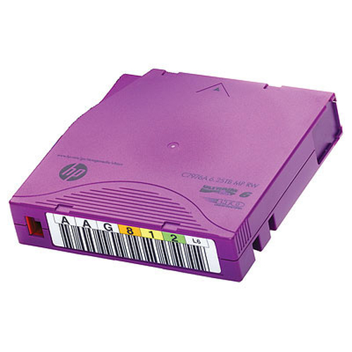 HPE Data Cartridge LTO-6 - Labeled - 20 Pack - 2.50 TB (Native) / 6.25 TB (Compressed) - 846 m Tape Length