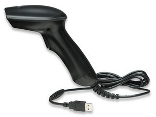 Manhattan 460835 Handheld Barcode Scanner - Cable Connectivity - Black - 500 scan/s - 500 mm Scan Distance - 1D - CCD - US