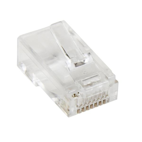 StarTech.com Cat5e RJ45 Stranded Modular Plug Connector - 50 Pkg - Bulk Cat 5e Plugs - 50x RJ45 Ends - 1 x RJ-45 Network M