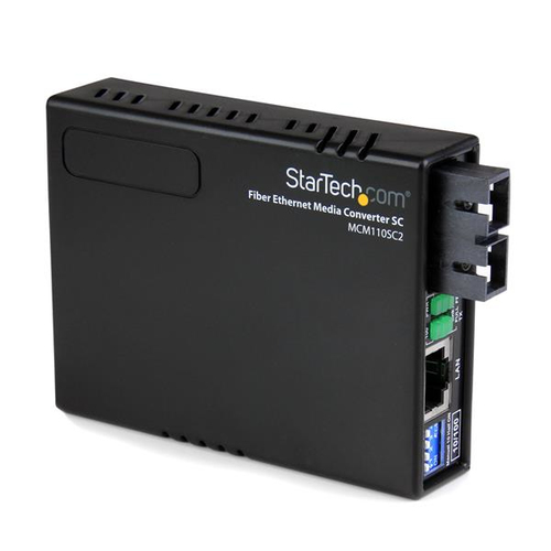 StarTech.com Transceiver/Media Converter - 2 Port(s) - 1 x Network (RJ-45) - 1 x SC - Twisted Pair, Optical Fiber - 1310 n