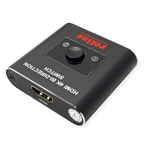 Roline Audio/Video Switchbox - Cable - 3840 x 2160 - 2K, 4K, 4K UHD - 2 Display - DVD Player, Blu-ray Disc Player, TV, Pro