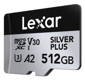 512GB HIGH-PERFORMANCE SILVER P 205MB/S READ 150MB/S WRITE C10 A