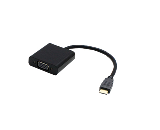 AddOn 20 cm HDMI/VGA A/V Cable - Cable for Monitor, Projector - First End: 1 x HDMI 1.3 Digital Audio/Video - Male - Secon